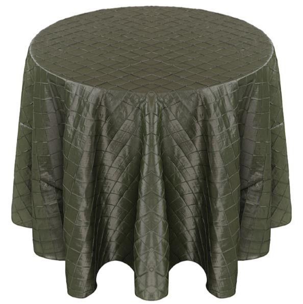 Pintuck Taffeta Tablecloth Linen-Sage
