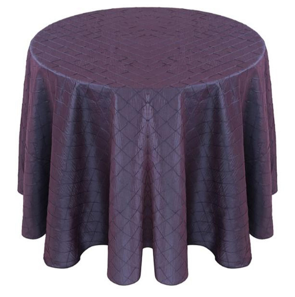 Pintuck Taffeta Tablecloth Linen-Berry
