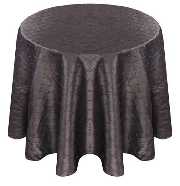 Pintuck Taffeta Tablecloth Linen-Silver