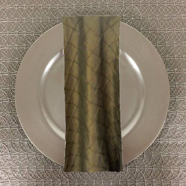Dozen (12-pack) Pintuck Taffeta Table Napkins-Tan