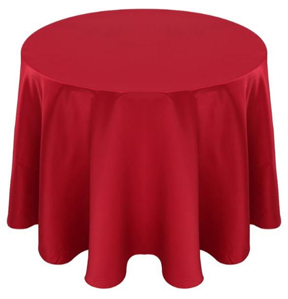 Matte Satin Tablecloth Linen-Red