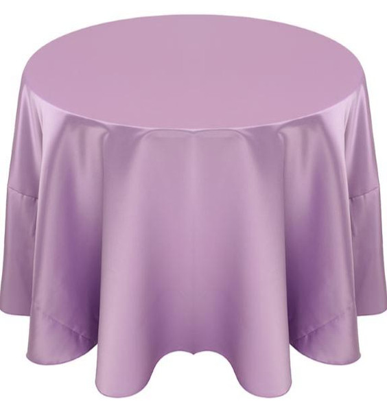 Matte Satin Tablecloth Linen-Lavender