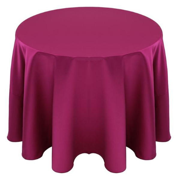 Matte Satin Tablecloth Linen-Magenta