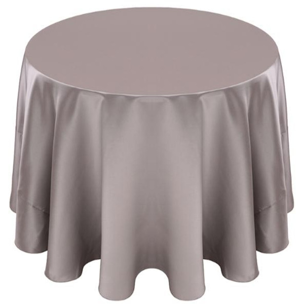 Matte Satin Tablecloth Linen-Silver
