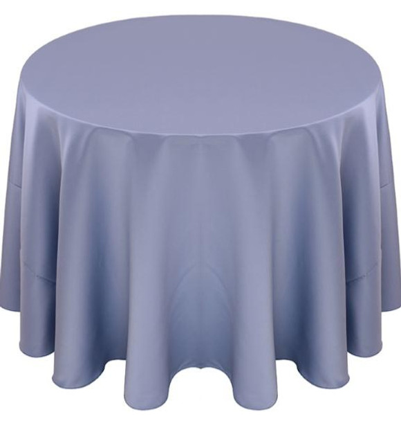 Matte Satin Tablecloth Linen-Rivera Blue