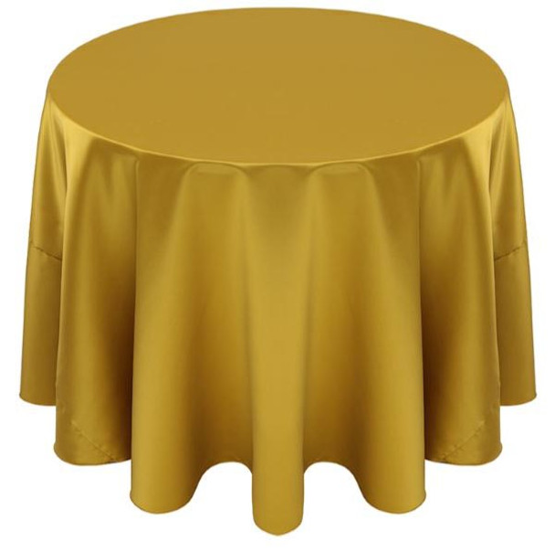 Matte Satin Tablecloth Linen-Citron