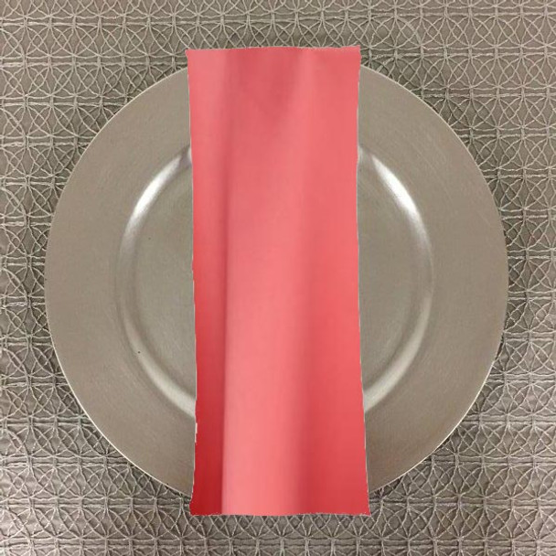 Dozen (12-pack) Matte Satin Table Napkins-Coral