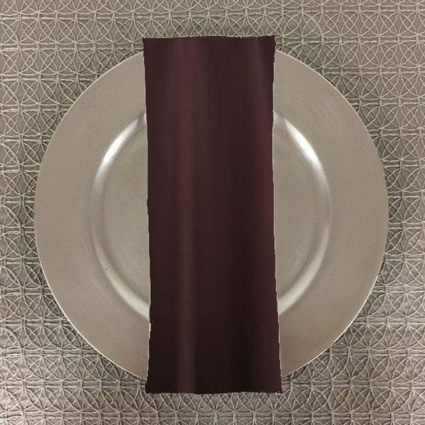 Dozen (12-pack) Matte Satin Table Napkins-Brown