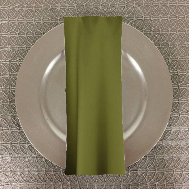 Dozen (12-pack) Matte Satin Table Napkins-Olive