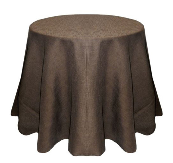 Panama Rustic Textured Tablecloth Linen-Brown