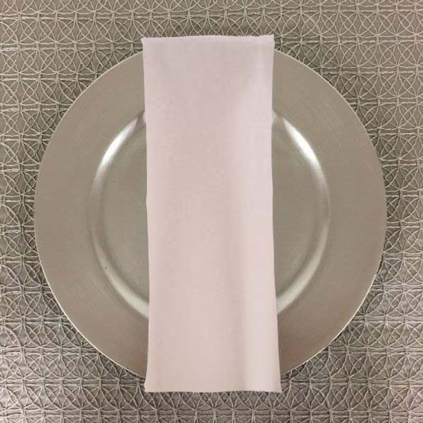 Dozen (12-pack) Panama Rustic Textured Table Napkins-White