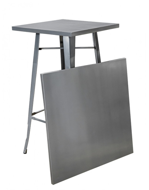 2-Table Premier Engrom Series Square Metal High Top Cocktail Table Set