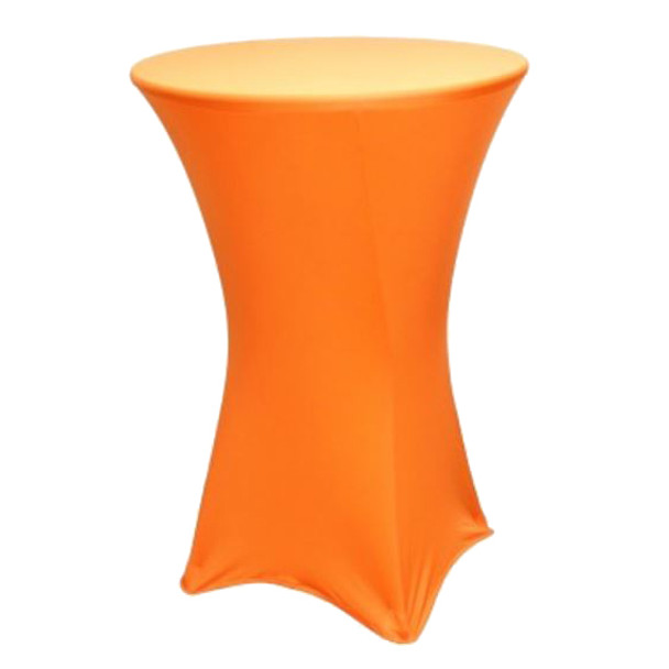 Spandex Cocktail Table Linens for 30" Round Top in 42"Height-Orange