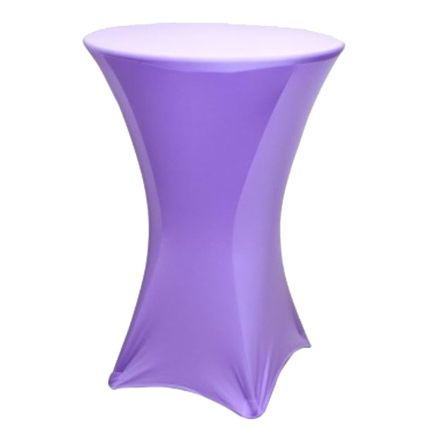 Spandex Cocktail Table Linens for 30" Round Top in 42"Height-Lavender