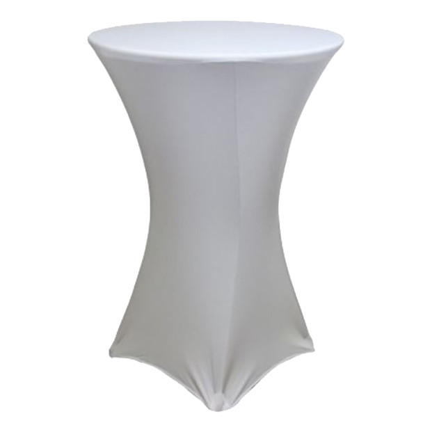 Spandex Cocktail Table Linens for 30" Round Top in 42"Height-Silver