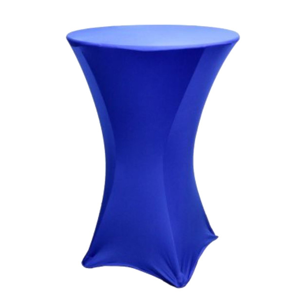 Spandex Cocktail Table Linens for 30" Round Top in 42"Height-Royal Blue