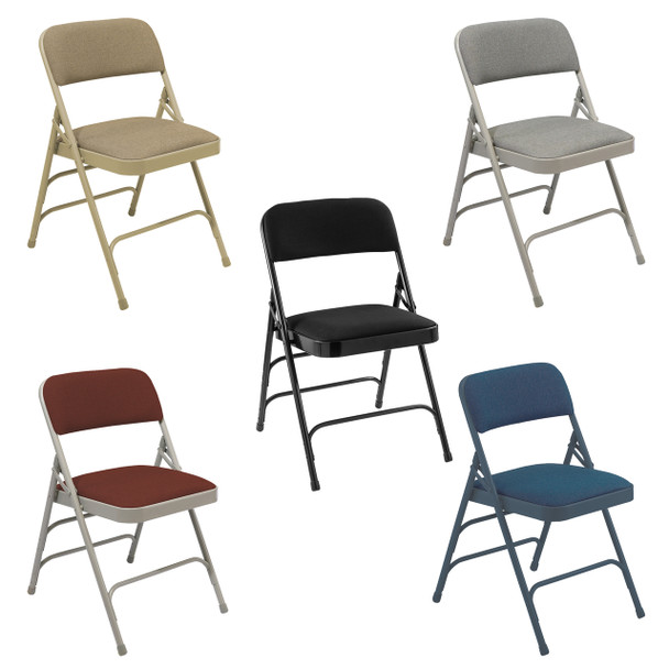 Body Builder HD Fabric Padded Folding Chair By National Public Seating, 2300 Series