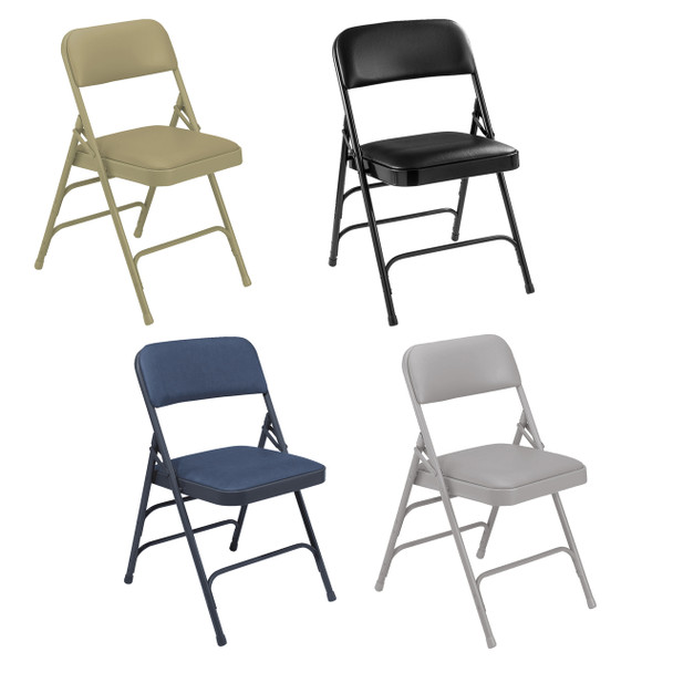 Body Builder Vinyl Padded Folding Chair By National Public Seating, 1300 Series