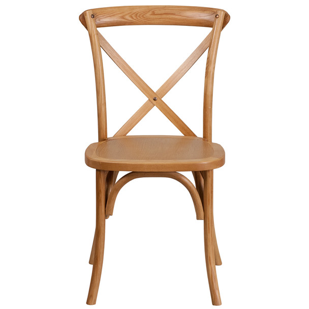 HERCULES Series Wood Cross Back Chair - 400lb Capacity, Optional Tie Back Cushion