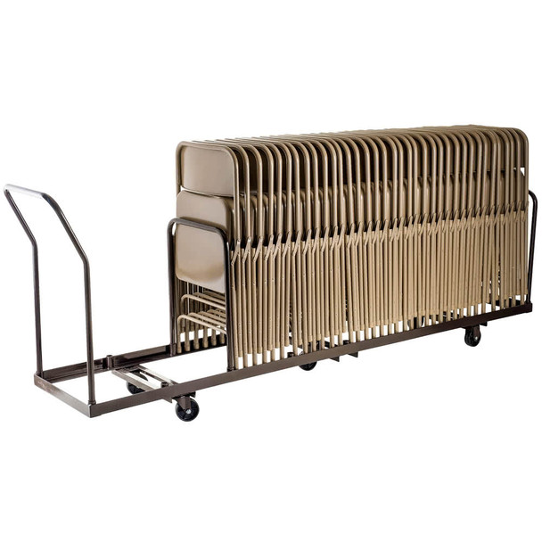 50-Capacity Linear Storage and Transport Folding Chair Dolly By National Public Seating, Model DY-50