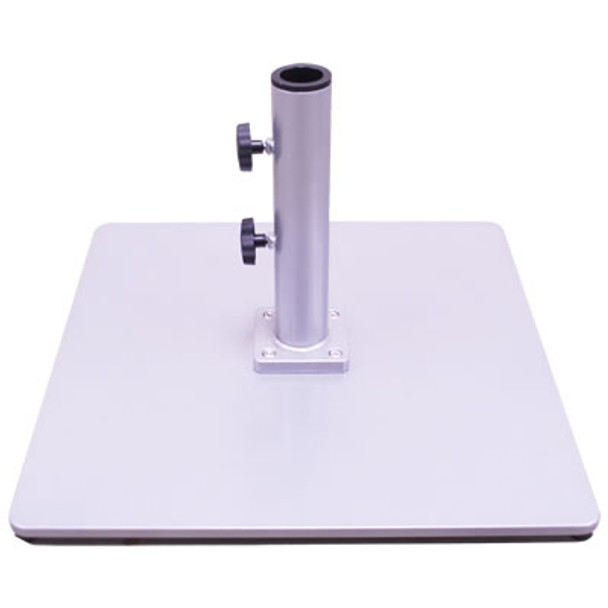 Galtech 60 lb. Premium Cast Square Metal Umbrella Stand, Model 060 (GA060) - Silver 