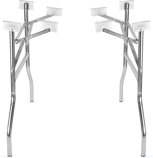 37" Wide Replacement Wishbone Style Steel Folding Table Legs - 2 Pack