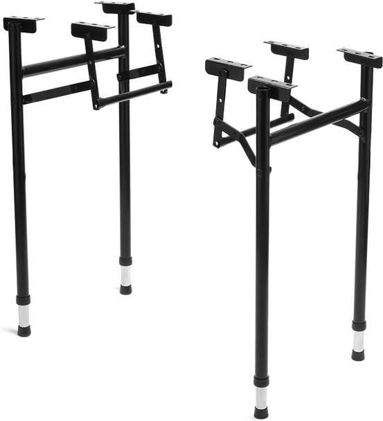 20" Wide Replacement Adjustable Height H-Style Steel Folding Table Legs - 2 Pack