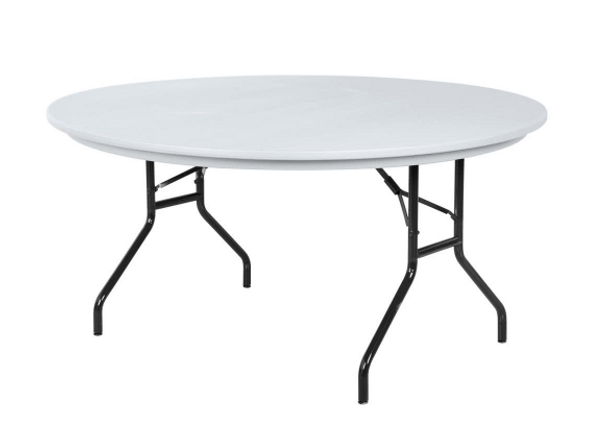 R-Series By Correll 60" (5 ft) Round R-Series Plastic Folding Table