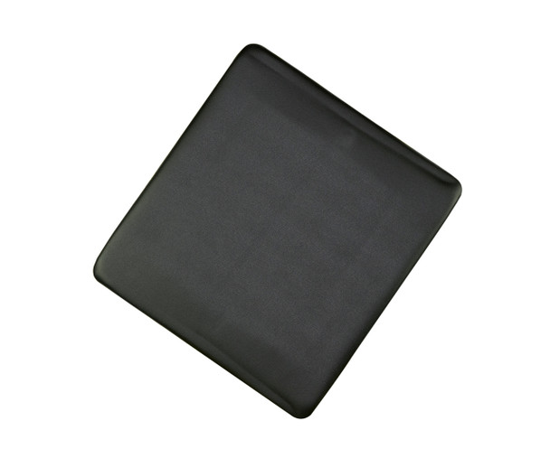 Black vinyl padded replacement seat for wood folding chairs.
