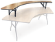 ProRent Wood Serpentine Bar Riser Shelf-USA Made - FoldingChairsandTables