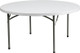 RhinoLite 71" (6 ft) Round Plastic Folding Table, Locking Steel Frame