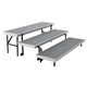 Gray Carpeted Straight Trans-Port Riser by National Public Seating