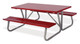 Southern PikNik 30" x 96" Deluxe Aluminum Picnic Table (64" Width bench-to-bench) (SA-P3096D)
