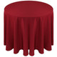 Solid Polyester Tablecloth Linen-Cherry Red