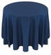 Solid Polyester Tablecloth Linen-Dark Blue