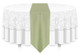 Solid Polyester Table Runner Linen-Celadon