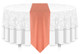 Solid Polyester Table Runner Linen-Coral