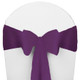 Solid Polyester Chair Sash-Plum