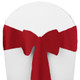 Solid Polyester Chair Sash-Red