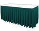 30"H Solid Polyester Box Pleat Table Skirting (By the Foot) Includes Velcro Clips