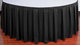 30"H Spun Polyester Box Pleat Table Skirting (By the Foot) Includes Velcro Clips