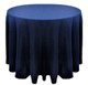 Dublin Rustic Faux Irish Tablecloth Linen-Navy