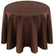Faux Dupioni Polyester Based Tablecloth Linen-Brown