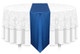 12"W Faux Dupioni Polyester Based Table Runner Linen-Royal