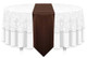12"W Faux Dupioni Polyester Based Table Runner Linen-Brown