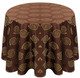 Kaleidoscope Art Deco Jacquard Tablecloth Linen-Brown