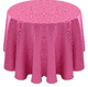 Metallic Scroll Art Deco Jacquard Tablecloth Linen-Pink