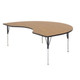 Correll 48"W x 72"L (6 ft) Kidney High Pressure Laminate Activity Table with Adjustable Legs