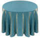 Shimmer Crush Fabric Tablecloth Linen-Turquoise Gold