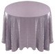 Shimmer Crush Fabric Tablecloth Linen-Grey